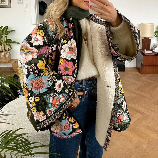 Isla Floral Quilted Blazer Jacket