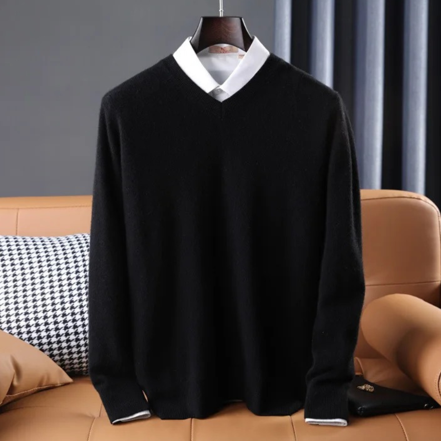 Olympus Cashmere V-Neck Sweater