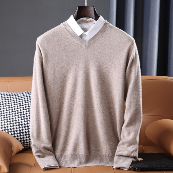 Olympus Cashmere V-Neck Sweater