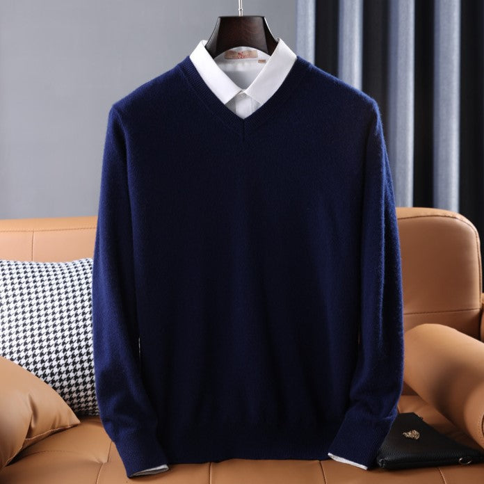 Olympus Cashmere V-Neck Sweater