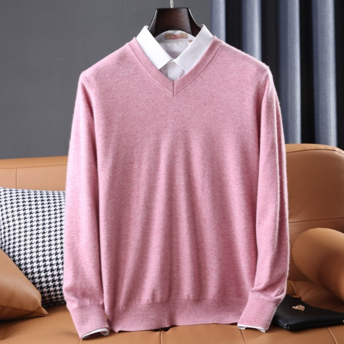 Olympus Cashmere V-Neck Sweater