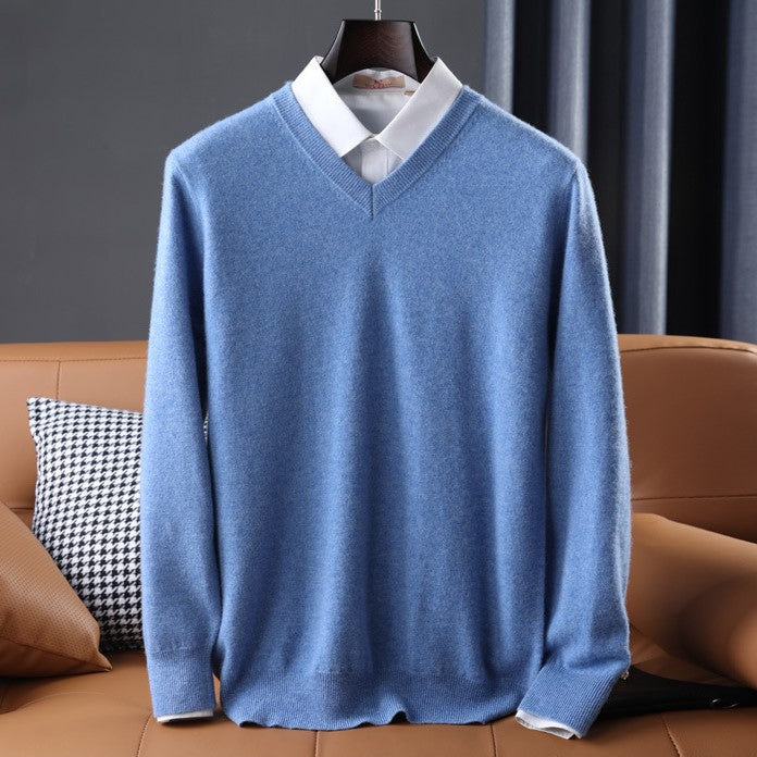 Olympus Cashmere V-Neck Sweater