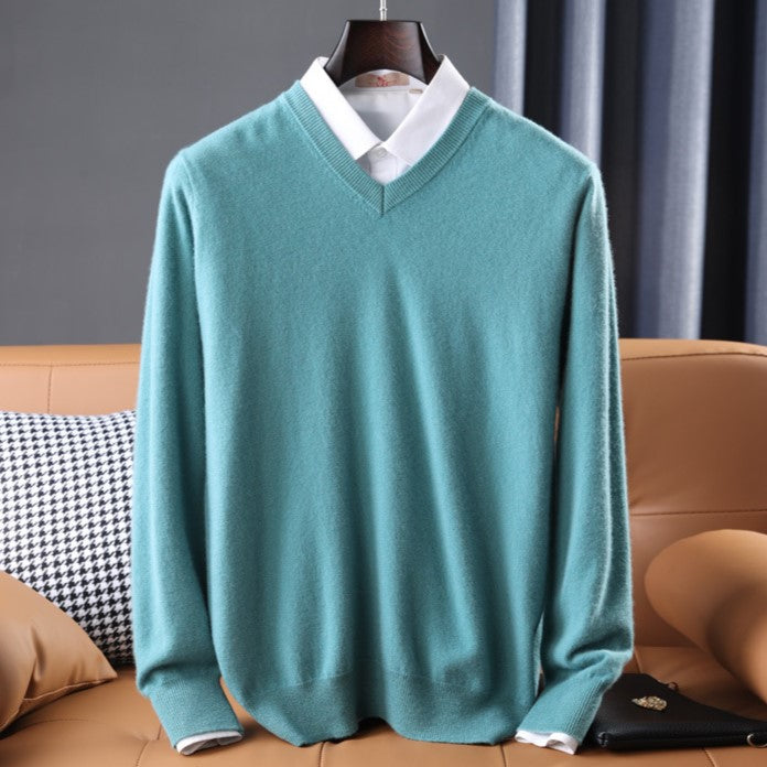 Olympus Cashmere V-Neck Sweater