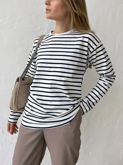 Sylvie Long Sleeve Striped Tee