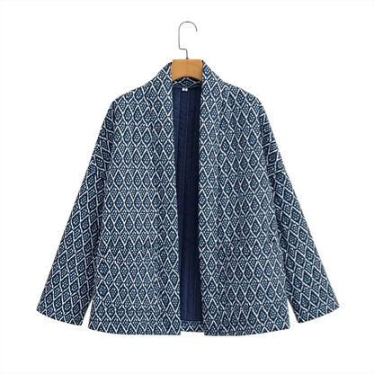 Grace Geometric Quilted Blazer Jacket