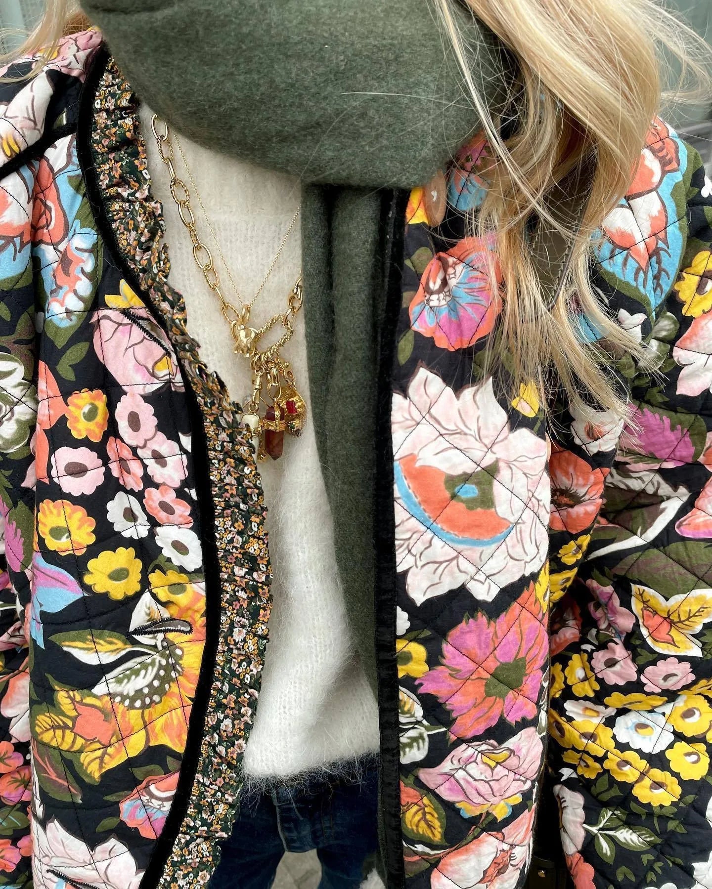 Isla Floral Quilted Blazer Jacket